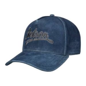 DENIM LEATHER TRUCKER CAP - STETSON